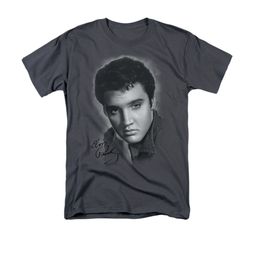Elvis Presley Shirt Grey Portrait Charcoal T-Shirt Elvis Presley Shirt Grey Portrait Charcoal T-Shirt