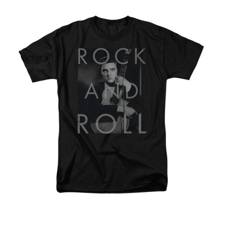 Elvis Presley Shirt Guitar Hugging Black T-Shirt