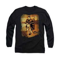 Elvis Presley Shirt Hit The Road Long Sleeve Black Tee T-Shirt