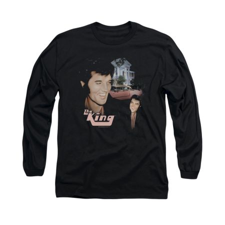 Elvis Presley Shirt Home Sweet Home Long Sleeve Black Tee T-Shirt