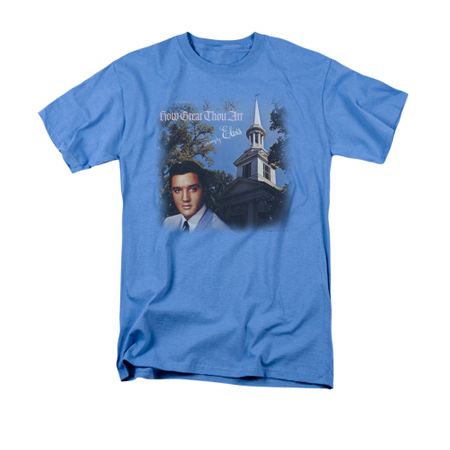 Elvis Presley Shirt How Great Thou Art Carolina Blue T-Shirt