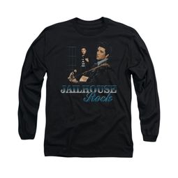 Elvis Presley Shirt Jailhouse Rock Inmate Long Sleeve Black Tee T-Shirt