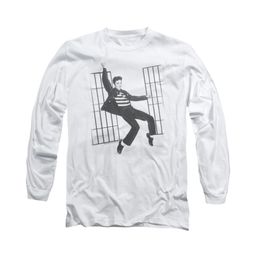 Elvis Presley Shirt Jailhouse Rock Long Sleeve White Tee T-Shirt