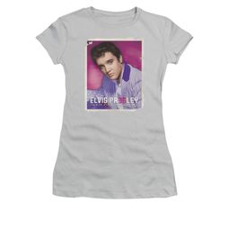 Elvis Presley Shirt Juniors 35 Silver T-Shirt