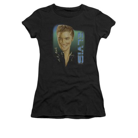 Elvis Presley Shirt Juniors 56 Black T-Shirt