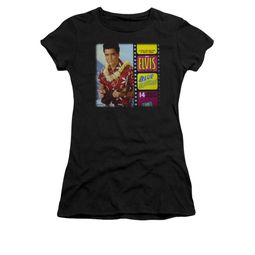 Elvis Presley Shirt Juniors Blue Hawaii Album Black T-Shirt
