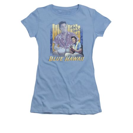 Elvis Presley Shirt Juniors Blue Hawaii Carolina Blue T-Shirt
