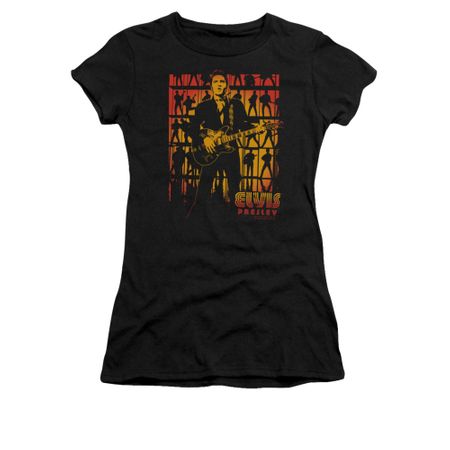 Elvis Presley Shirt Juniors Comeback Spotlight Black T-Shirt