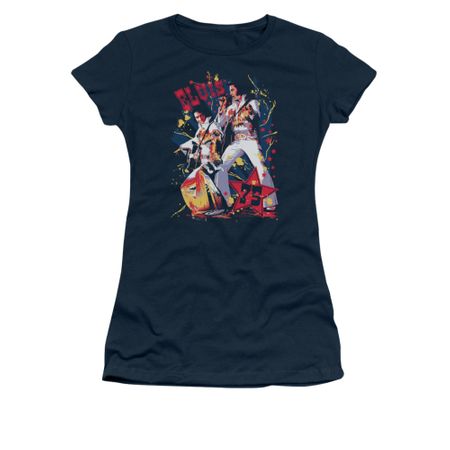 Elvis Presley Shirt Juniors Eagle Navy T-Shirt