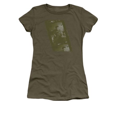 Elvis Presley Shirt Juniors Film Strip Olive T-Shirt