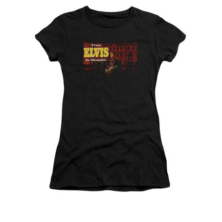 Elvis Presley Shirt Juniors From Memphis Black T-Shirt