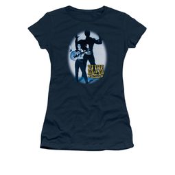 Elvis Presley Shirt Juniors Hands Up Navy T-Shirt Elvis Presley Shirt Juniors Hands Up Navy T-Shirt