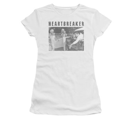 Elvis Presley Shirt Juniors Heartbreaker White T-Shirt