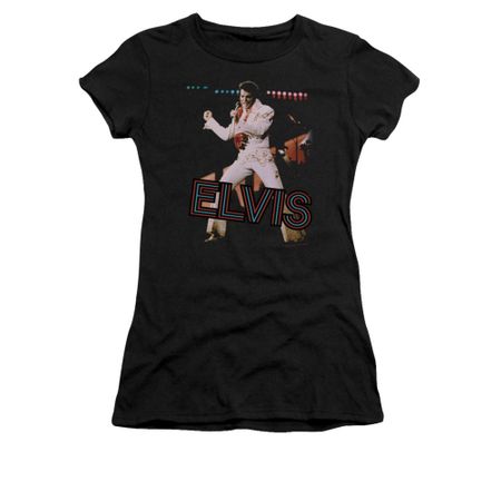 Elvis Presley Shirt Juniors Hit The Lights Black T-Shirt