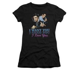 Elvis Presley Shirt Juniors I Want You Black T-Shirt Elvis Presley Shirt Juniors I Want You Black T-Shirt