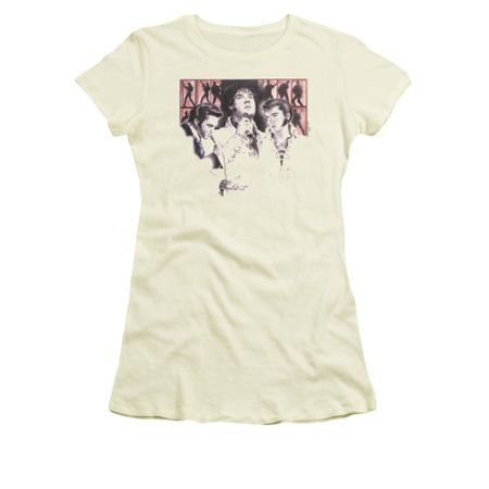 Elvis Presley Shirt Juniors In Concert Cream T-Shirt