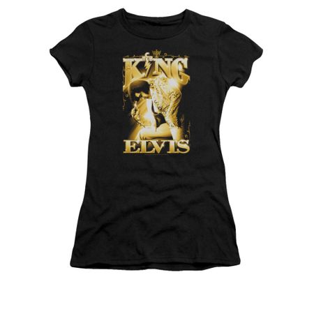 Elvis Presley Shirt Juniors In Gold Black T-Shirt