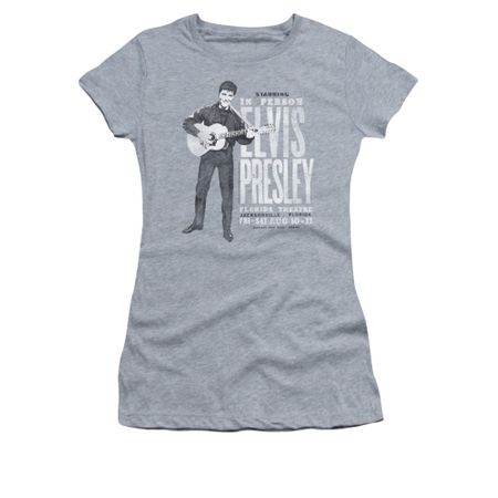 Elvis Presley Shirt Juniors In Person Athletic Heather T-Shirt