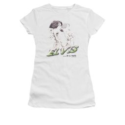 Elvis Presley Shirt Juniors Is A Verb White T-Shirt