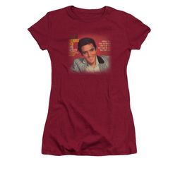 Elvis Presley Shirt Juniors Jailhouse Rock 45 Cardinal T-Shirt
