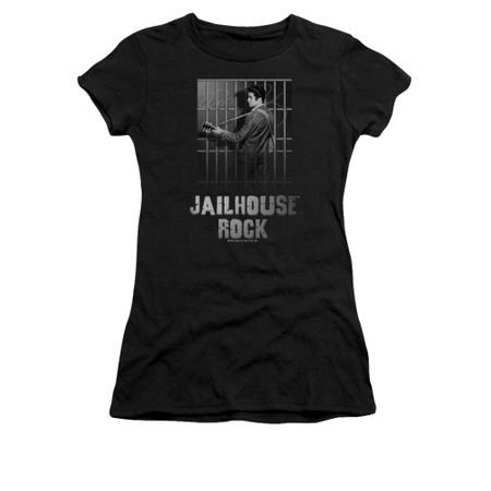 Elvis Presley Shirt Juniors Jailhouse Rock Black T-Shirt