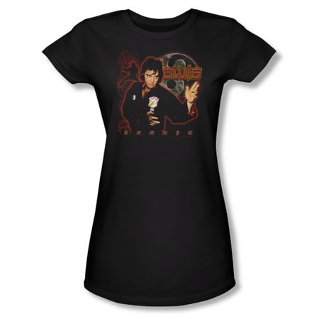 Elvis Presley Shirt Juniors Karate Black T-Shirt