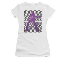 Elvis Presley Shirt Juniors Let's Rock White T-Shirt