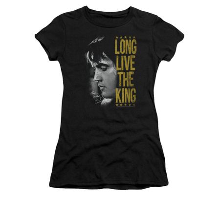 Elvis Presley Shirt Juniors Long Live Black T-Shirt