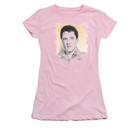 Elvis Presley Shirt Juniors Matinee Idol Pink T-Shirt