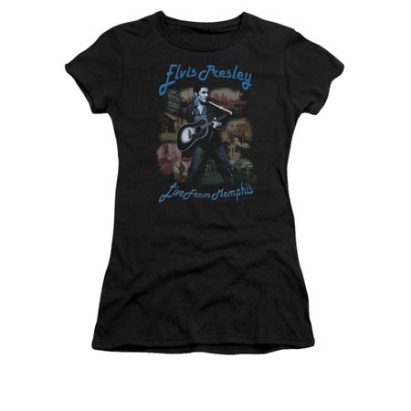 Elvis Presley Shirt Juniors Memphis Black T-Shirt