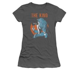 Elvis Presley Shirt Juniors Mic In hand Charcoal T-Shirt
