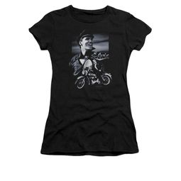 Elvis Presley Shirt Juniors Motorcycle Black T-Shirt