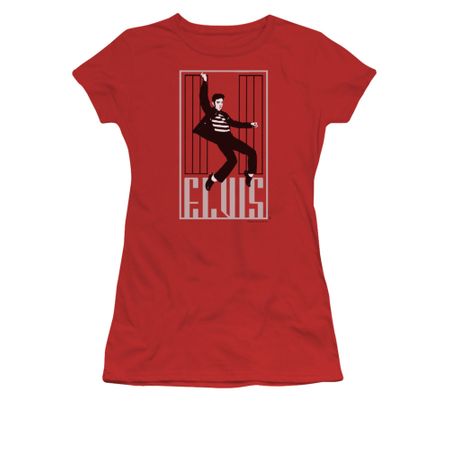Elvis Presley Shirt Juniors One Jailhouse Red T-Shirt