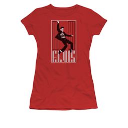 Elvis Presley Shirt Juniors One Jailhouse Red T-Shirt Elvis Presley Shirt Juniors One Jailhouse Red T-Shirt