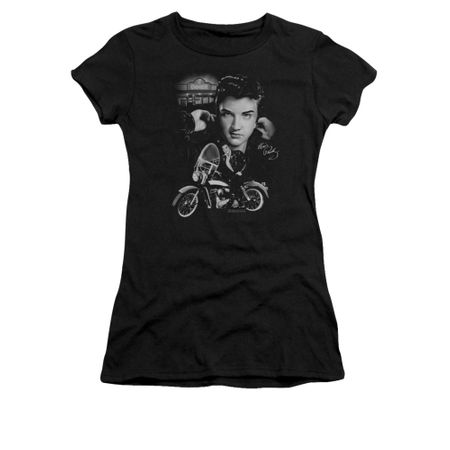 Elvis Presley Shirt Juniors Rides Again Black T-Shirt