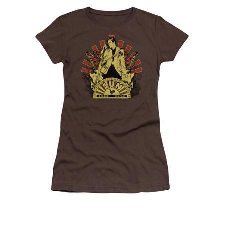 Elvis Presley Shirt Juniors Rising Brown T-Shirt