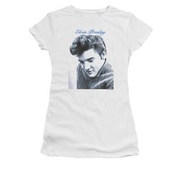 Elvis Presley Shirt Juniors Script Sweater White T-Shirt Elvis Presley Shirt Juniors Script Sweater White T-Shirt