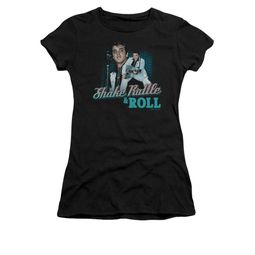 Elvis Presley Shirt Juniors Shake Rattle And Roll Black T-Shirt Elvis Presley Shirt Juniors Shake Rattle And Roll Black T-Shirt