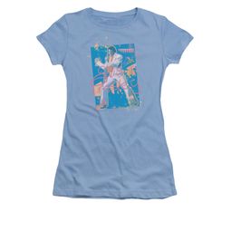 Elvis Presley Shirt Juniors Splatter Hawaii Carolina Blue T-Shirt