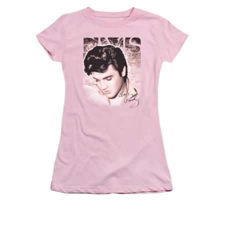 Elvis Presley Shirt Juniors Star Light Pink T-Shirt