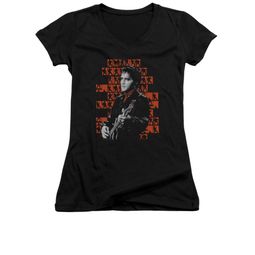 Elvis Presley Shirt Juniors V Neck 1968 Black T-Shirt Elvis Presley Shirt Juniors V Neck 1968 Black T-Shirt