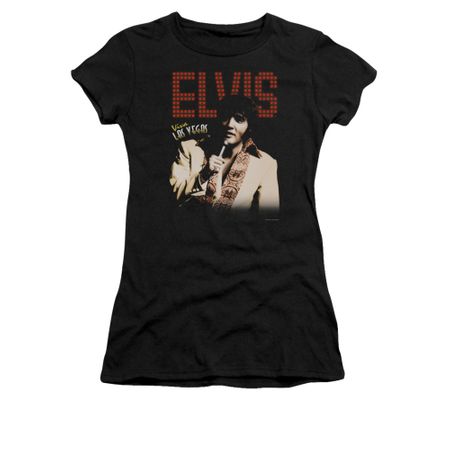 Elvis Presley Shirt Juniors Viva Star Black T-Shirt