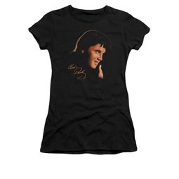 Elvis Presley Shirt Juniors Warm Portrait Black T-Shirt Elvis Presley Shirt Juniors Warm Portrait Black T-Shirt