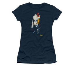 Elvis Presley Shirt Juniors Yellow Scarf Navy T-Shirt