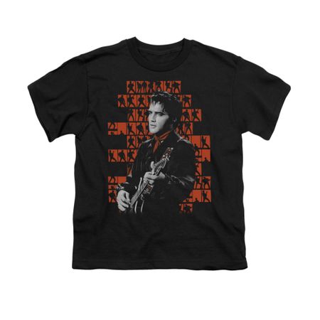 Elvis Presley Shirt Kids 1968 Black T-Shirt
