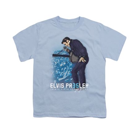 Elvis Presley Shirt Kids 35th Anniversary Light Blue T-Shirt