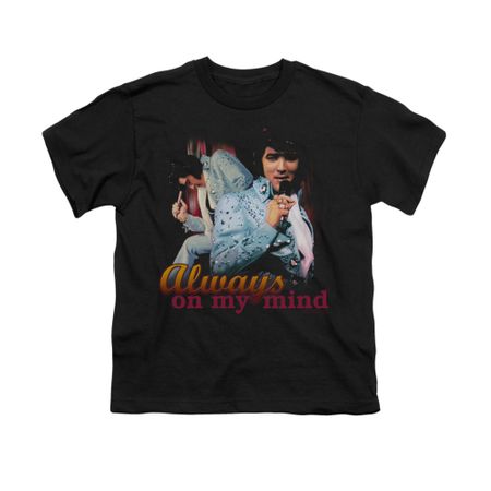 Elvis Presley Shirt Kids Always On My Mind Black T-Shirt