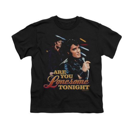 Elvis Presley Shirt Kids Are You Lonesome Black T-Shirt
