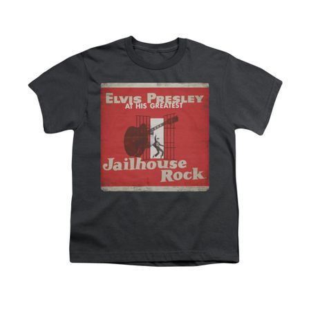 Elvis Presley Shirt Kids At His Greatest Charcoal T-Shirt