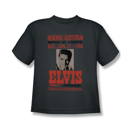Elvis Presley Shirt Kids Buffalo 1956 Charcoal T-Shirt
